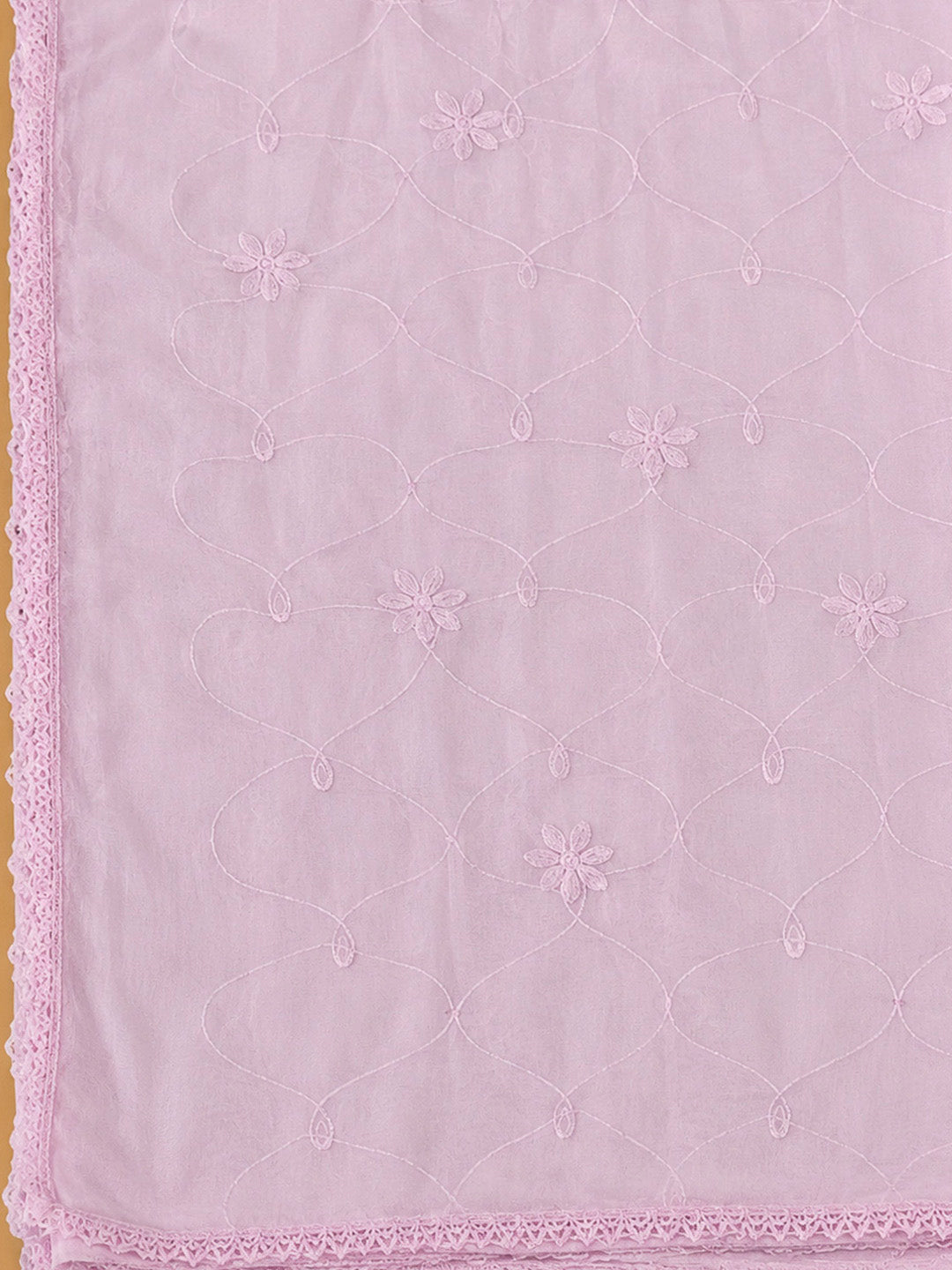 Onion Pink Cotton Blend Printed Unstitched Dress Material