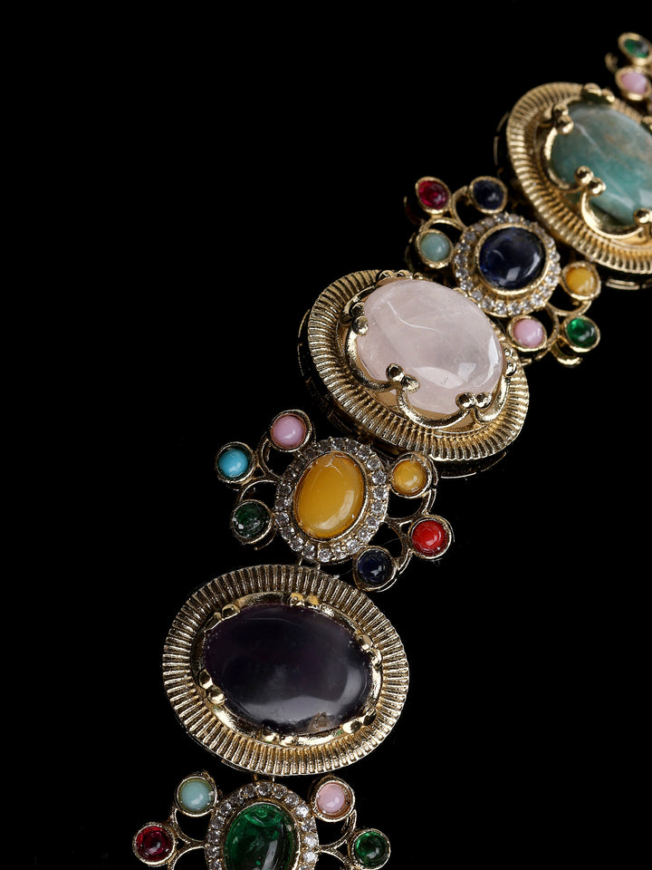 Gold-Multi Imitation Jewelry-Set