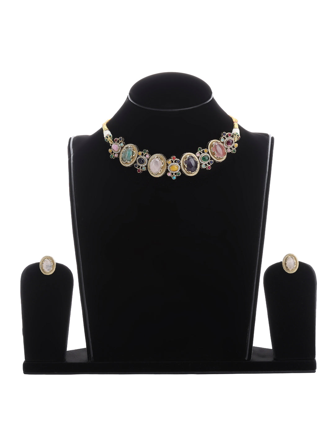 Gold-Multi Imitation Jewelry-Set