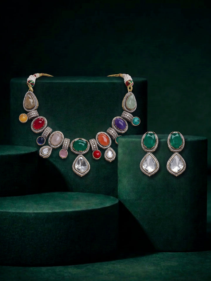 Gold-Multi Imitation Jewelry-Set