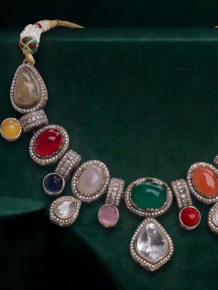 Gold-Multi Imitation Jewelry-Set