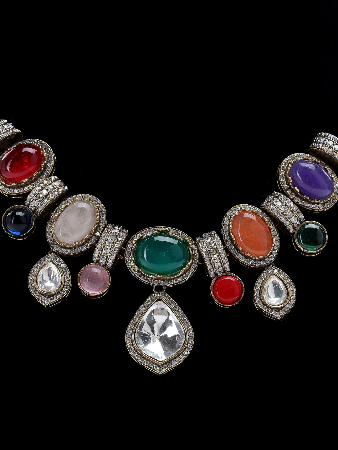 Gold-Multi Imitation Jewelry-Set