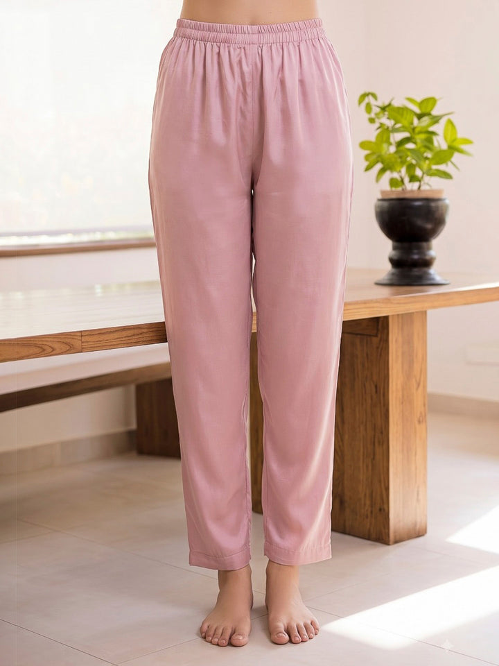 Peach Printed Cotton Blend Kurta With Pant &amp; Dupatta