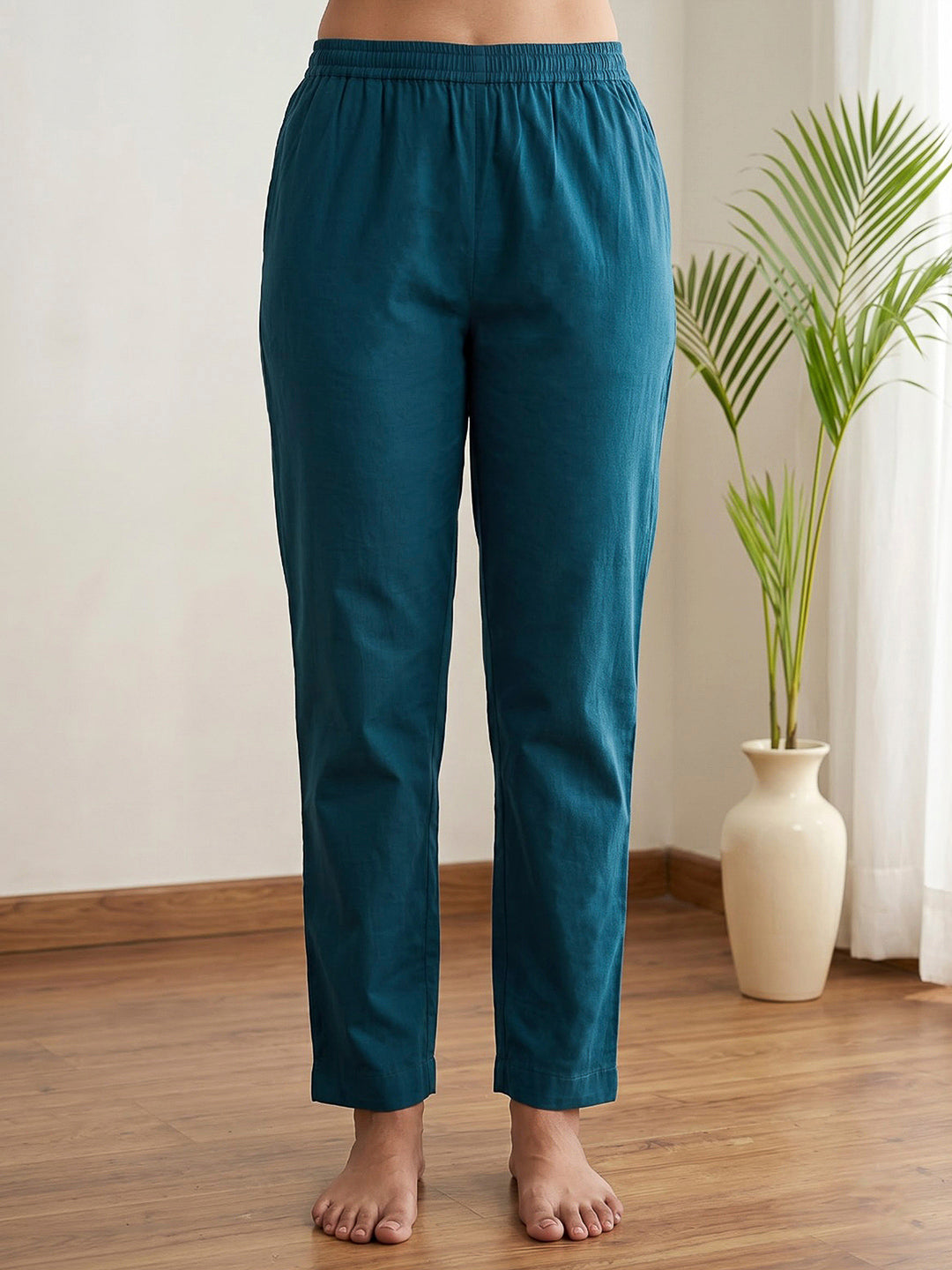 Blue Printed Cotton Blend Kurta With Pant &amp; Dupatta
