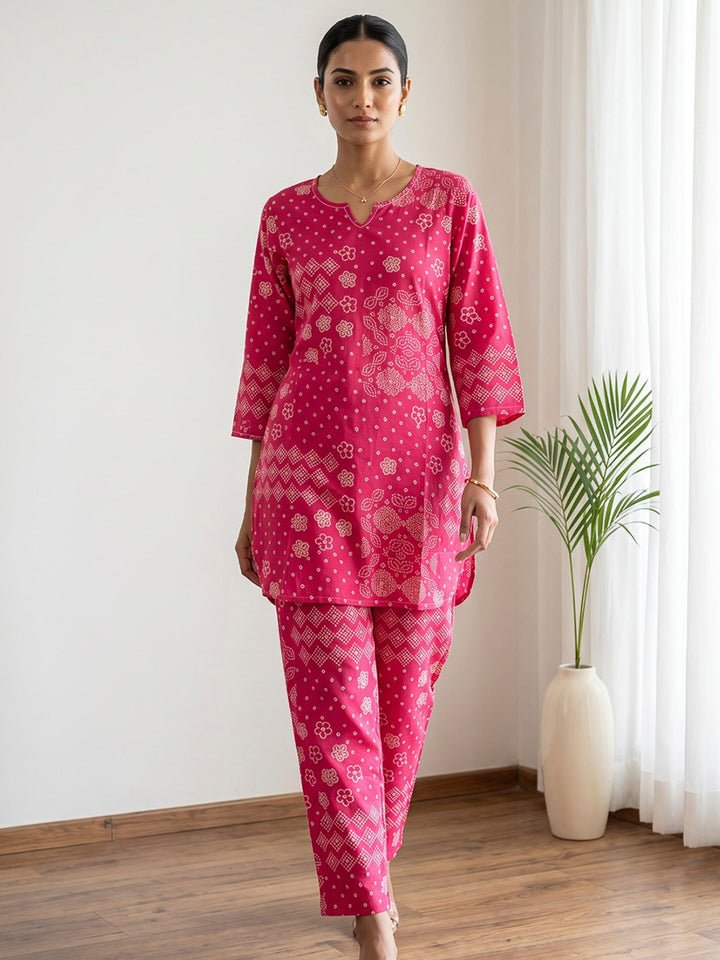 Rani Printed Cotton Blend Kurta Set