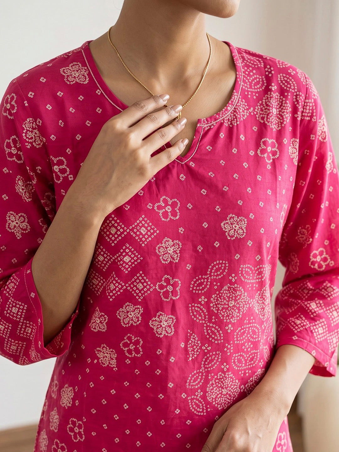 Rani Printed Cotton Blend Kurta Set