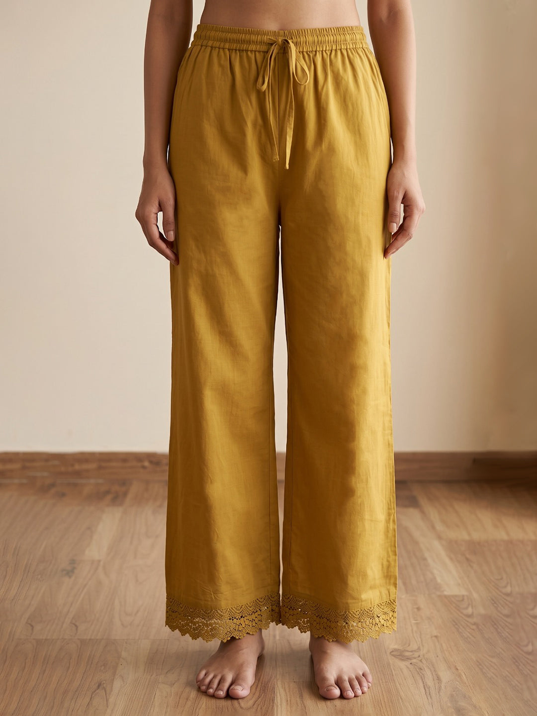 Mustard Embroidered Kurta With Pant &amp; Dupatta