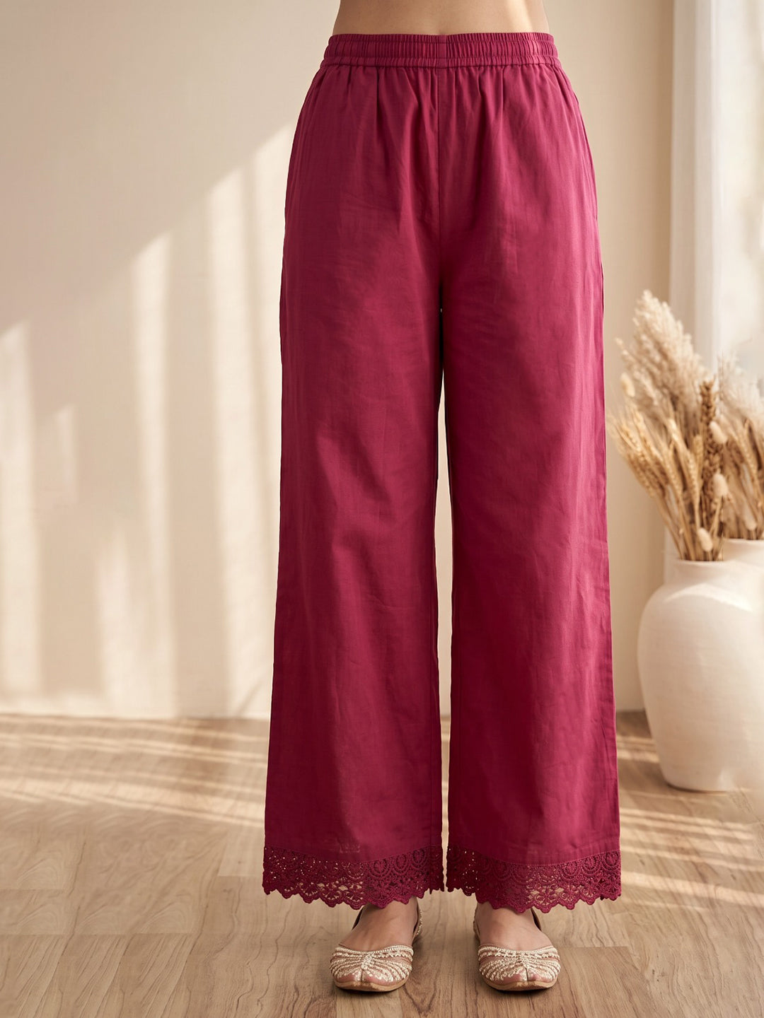 Rani Embroidered Kurta With Pant &amp; Dupatta