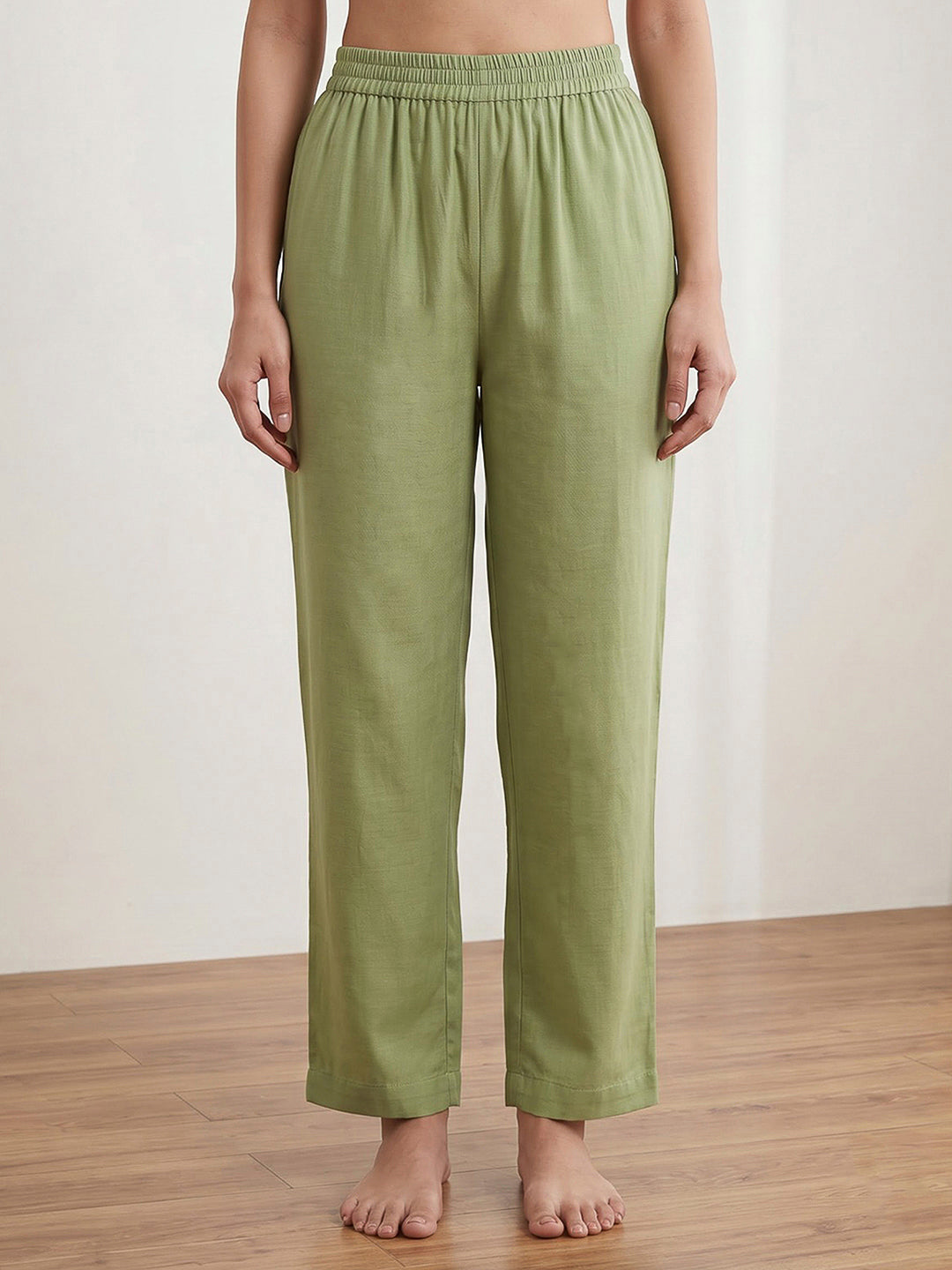 Green Printed Cotton Blend Kurta With Pant &amp; Dupatta
