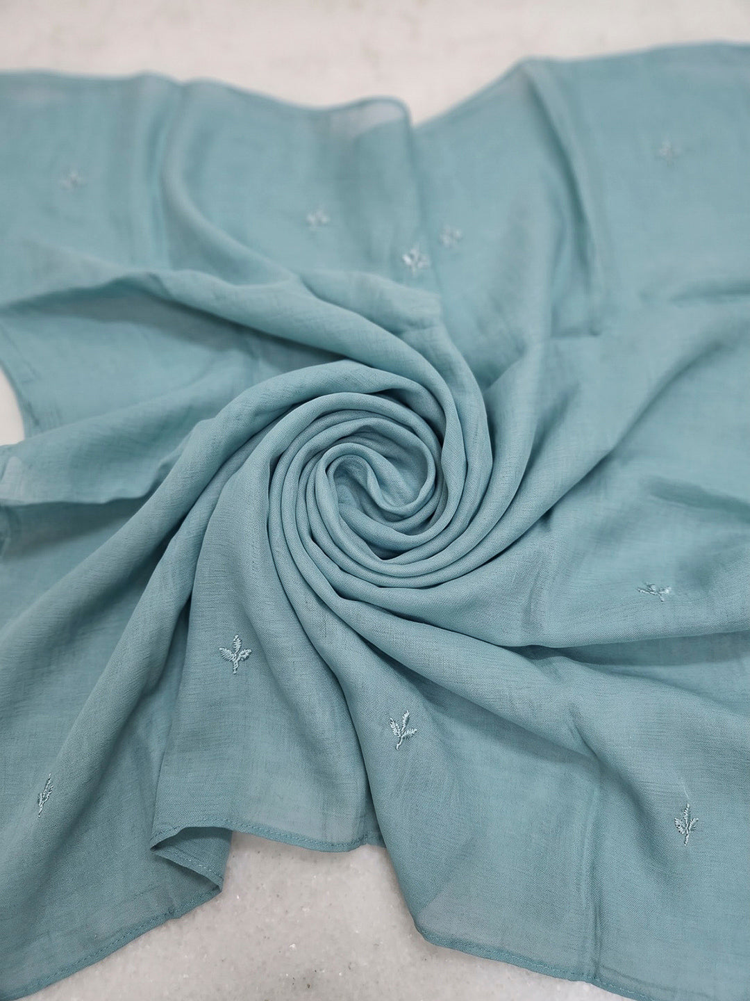 Sky Blue Printed Cotton Blend Kurta With Pant &amp; Dupatta