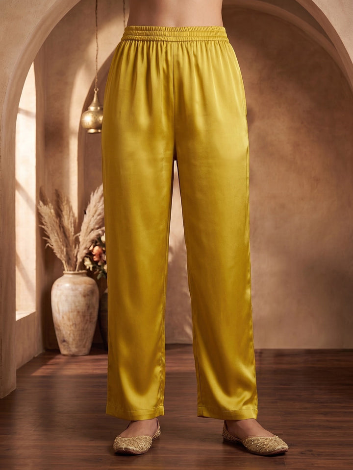 Yellow Printed Kurta With Pant &amp; Dupatta