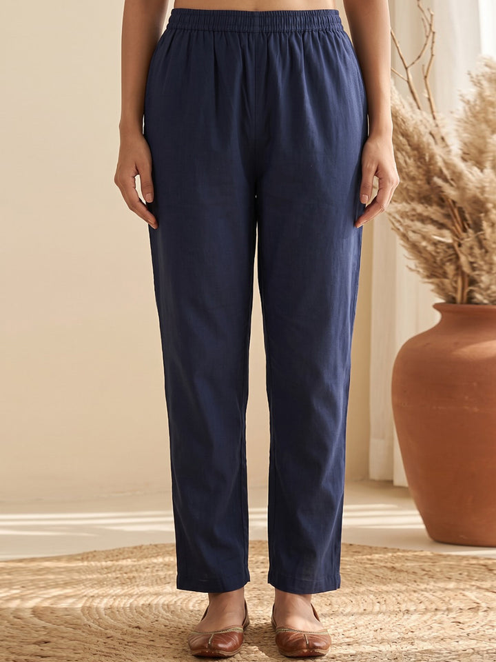 Blue Printed Kurta With Pant &amp; Dupatta