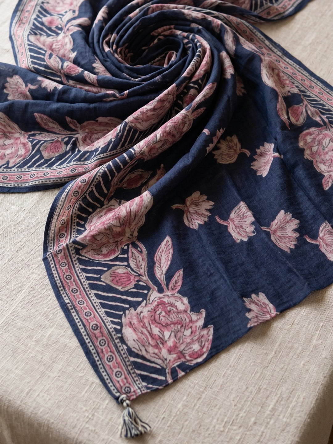 Blue Printed Kurta With Pant &amp; Dupatta