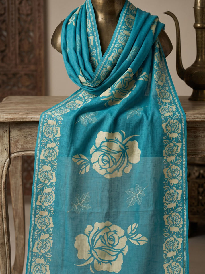Blue Printed Kurta With Pant &amp; Dupatta