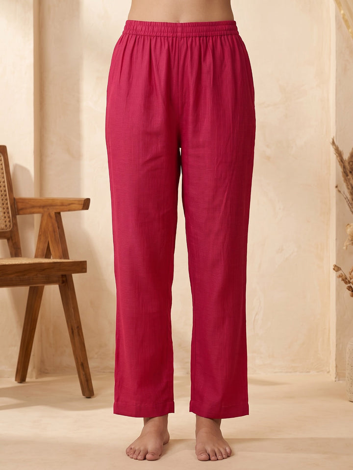 Pink Printed Kurta With Pant &amp; Dupatta