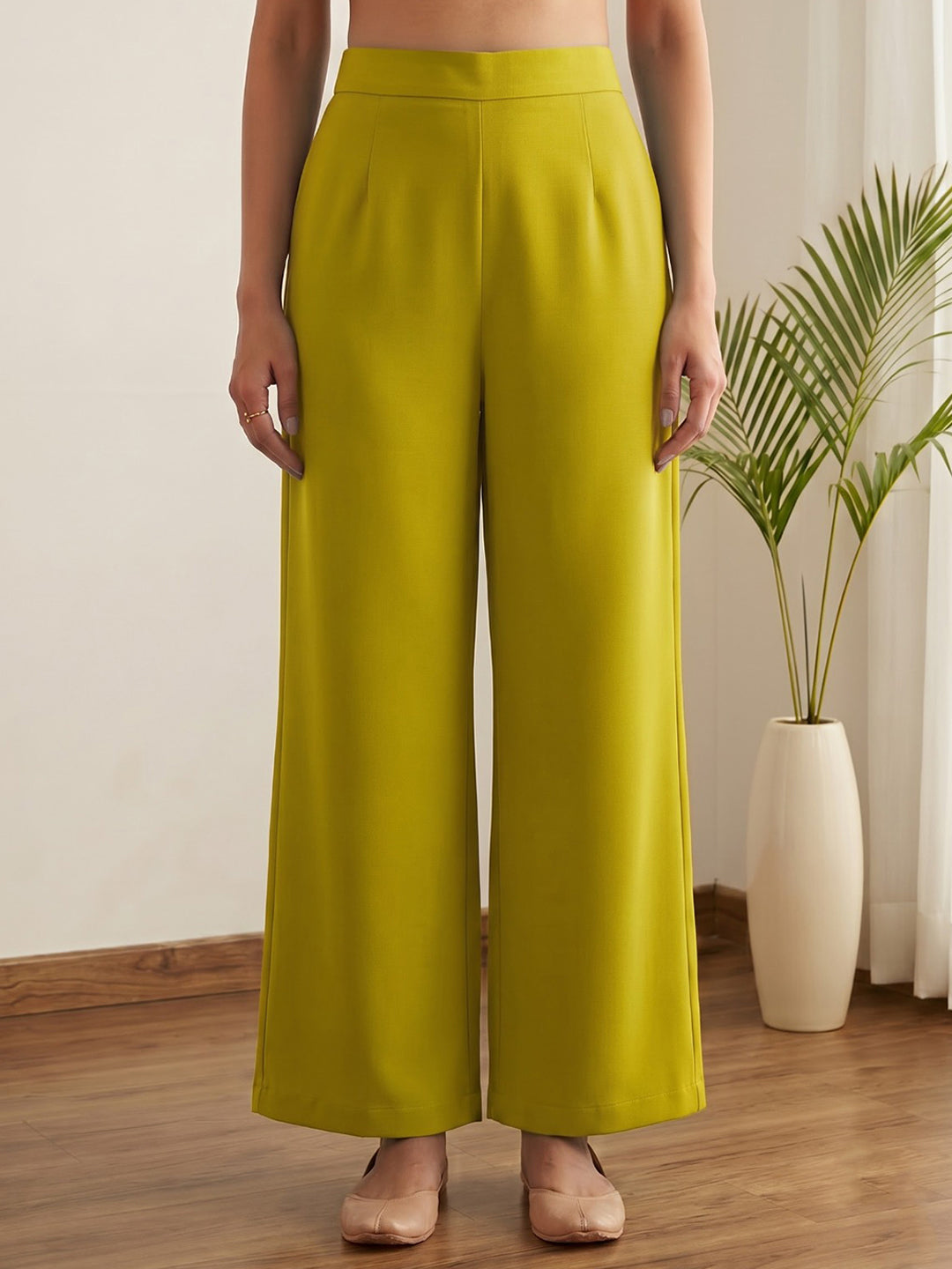 Yellow Printed Chanderi Kurta With Pant &amp; Dupatta
