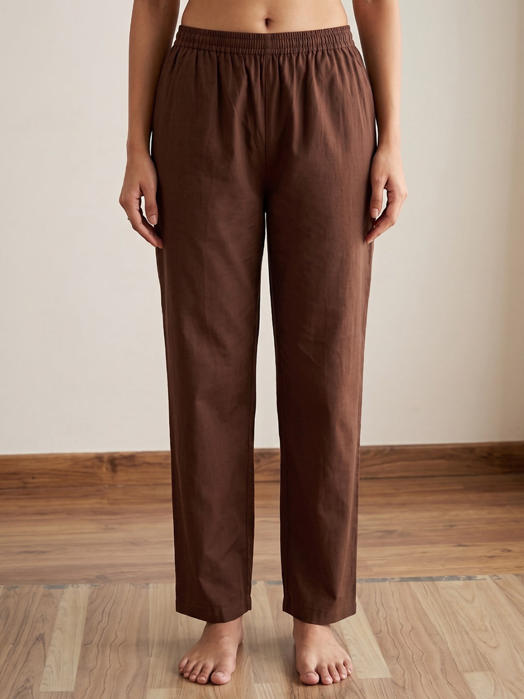 Brown Embroidery Cotton Blend Kurta With Pant &amp; Dupatta