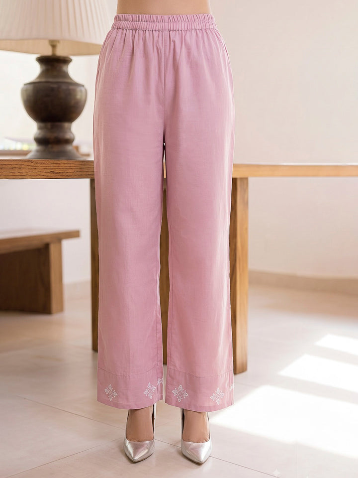 Pink Printed Cotton Blend Kurta With Pant &amp; Dupatta