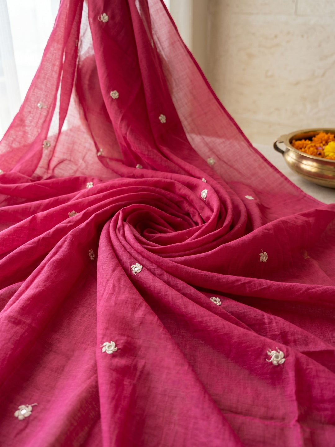 Rani Printed Cotton Blend Kurta With Pant &amp; Dupatta