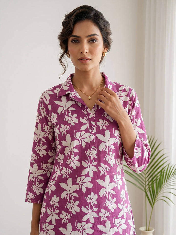 Rani Embroidered Cotton Blend Kurta Set