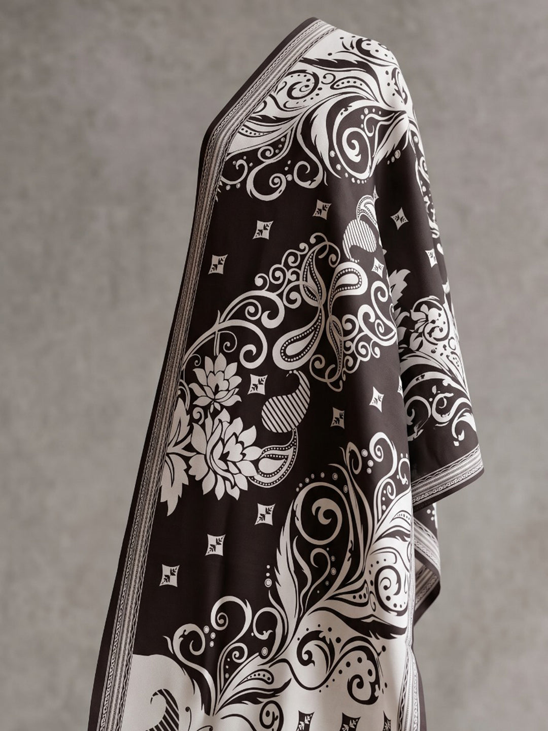 Brown Printed Cotton Blend Kurta With Pant &amp; Dupatta