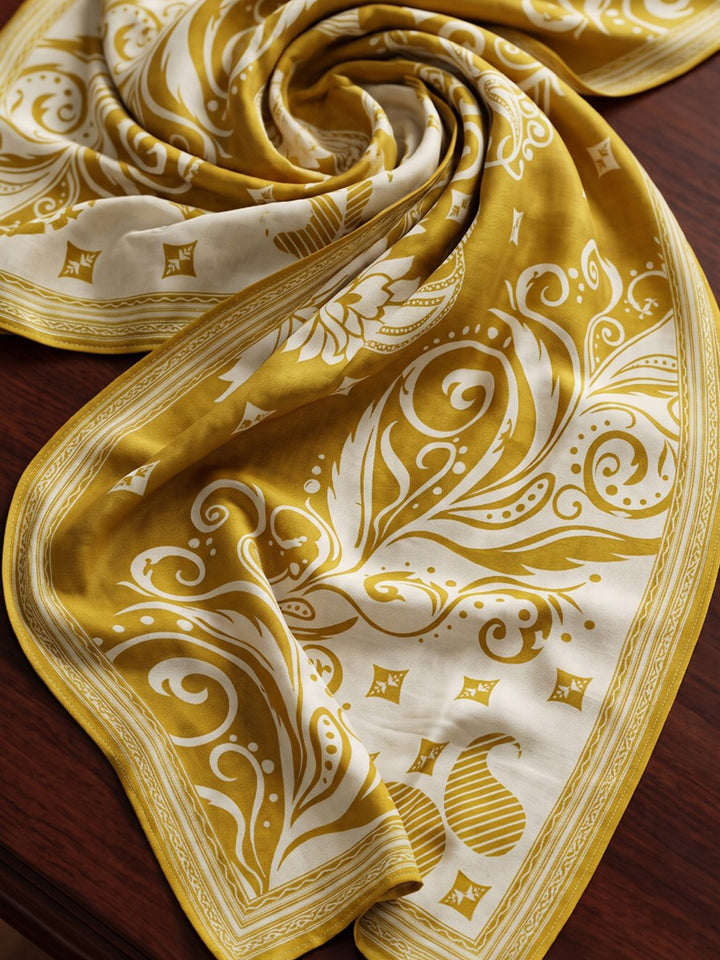 Yellow Printed Cotton Blend Kurta With Pant &amp; Dupatta