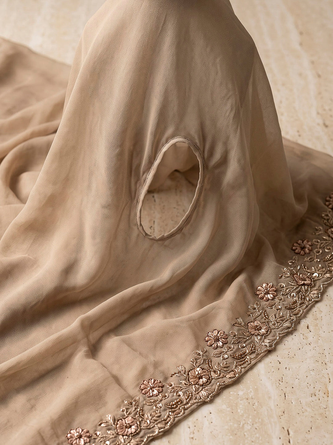 Gazari Embroidered Art Silk Dress With Dupatta