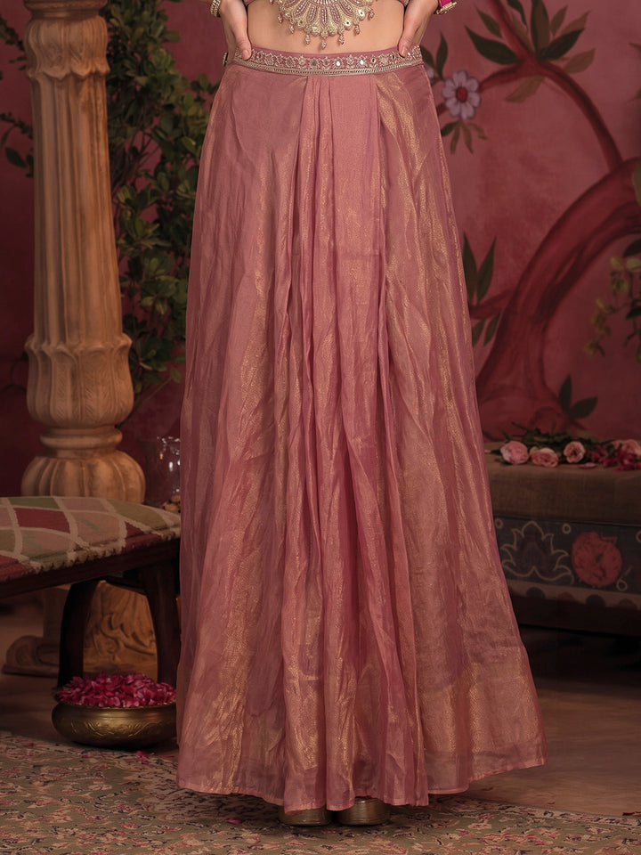 Gazari Embroidered Art Silk Dress With Dupatta