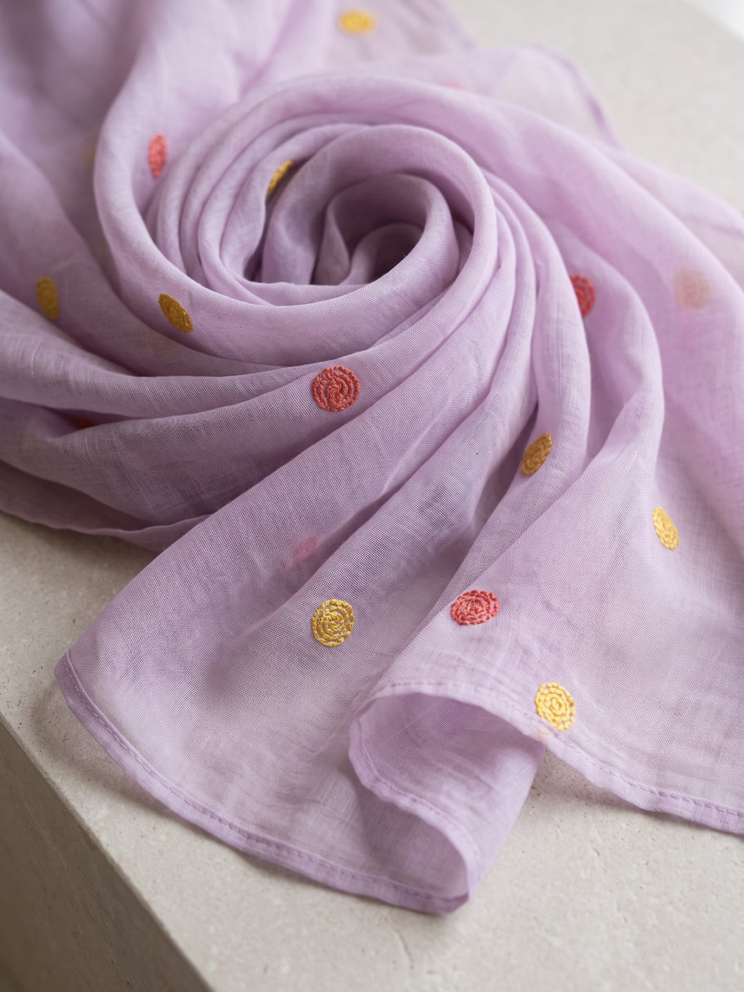 Purple Embroidered Chanderi Kurta With Pant &amp; Dupatta
