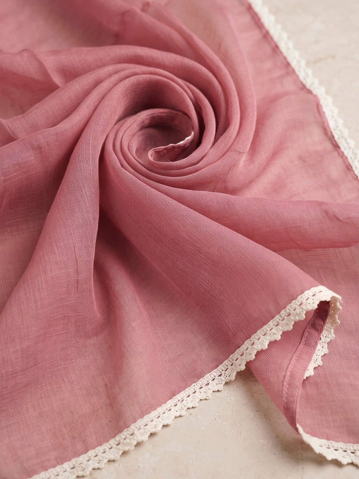 Pink Embroidered Dola Silk Kurta With Pant &amp; Dupatta