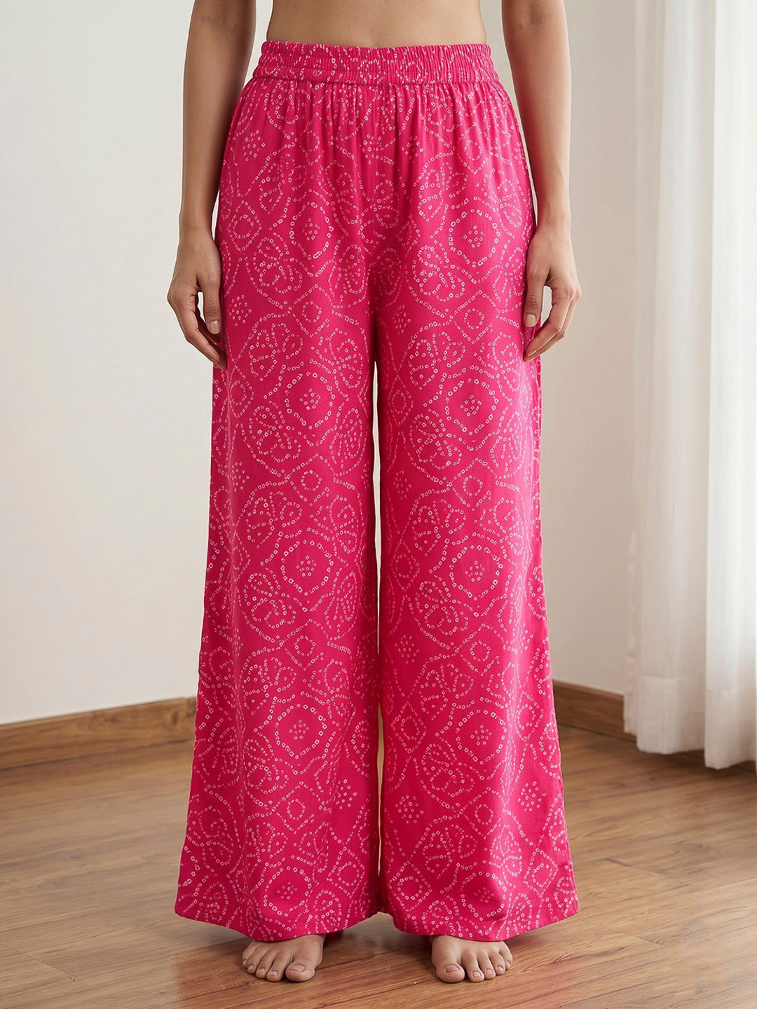 Pink Printed Georgette Kurta Set