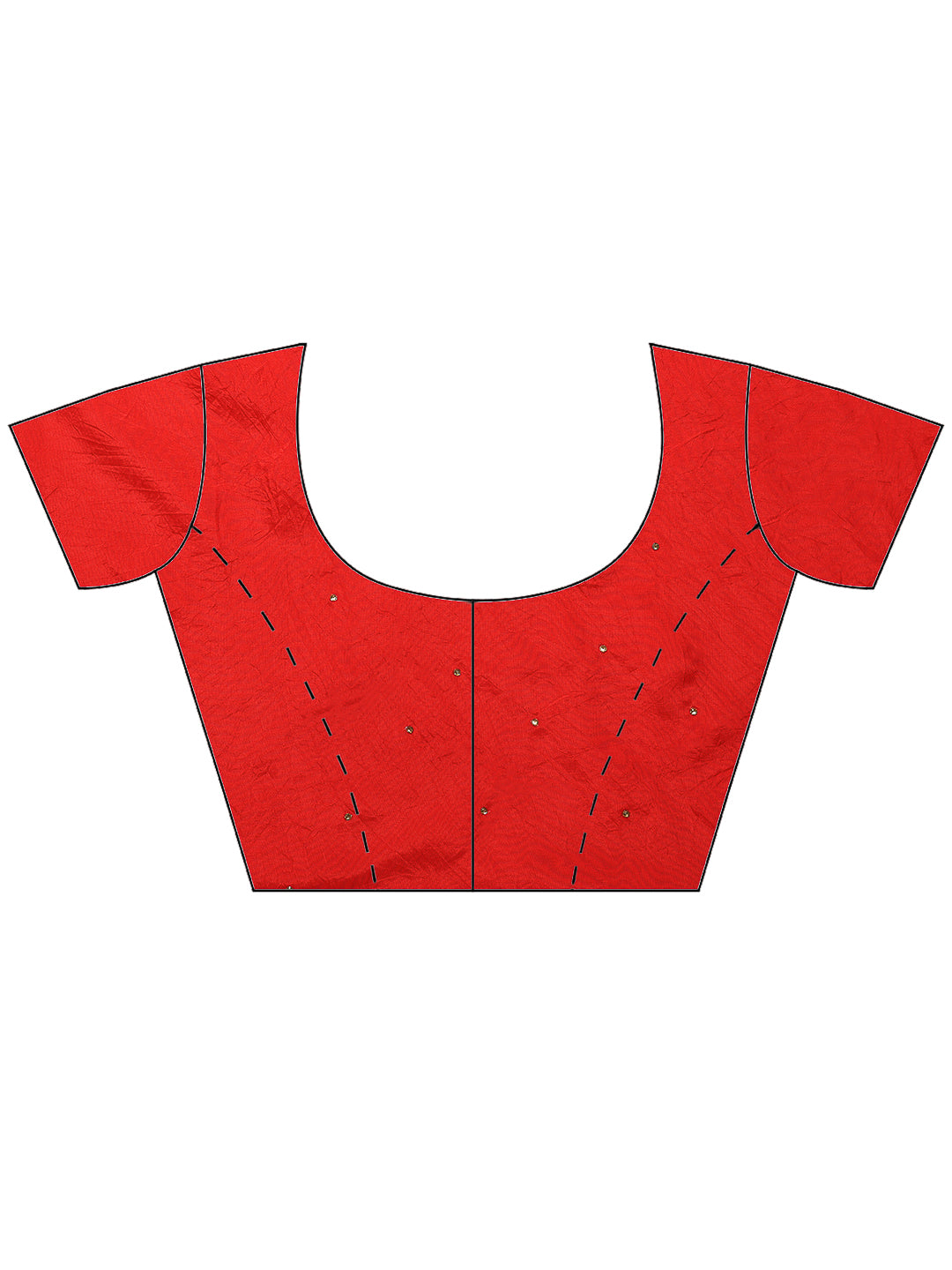 Red Embroidered Chiffon Saree