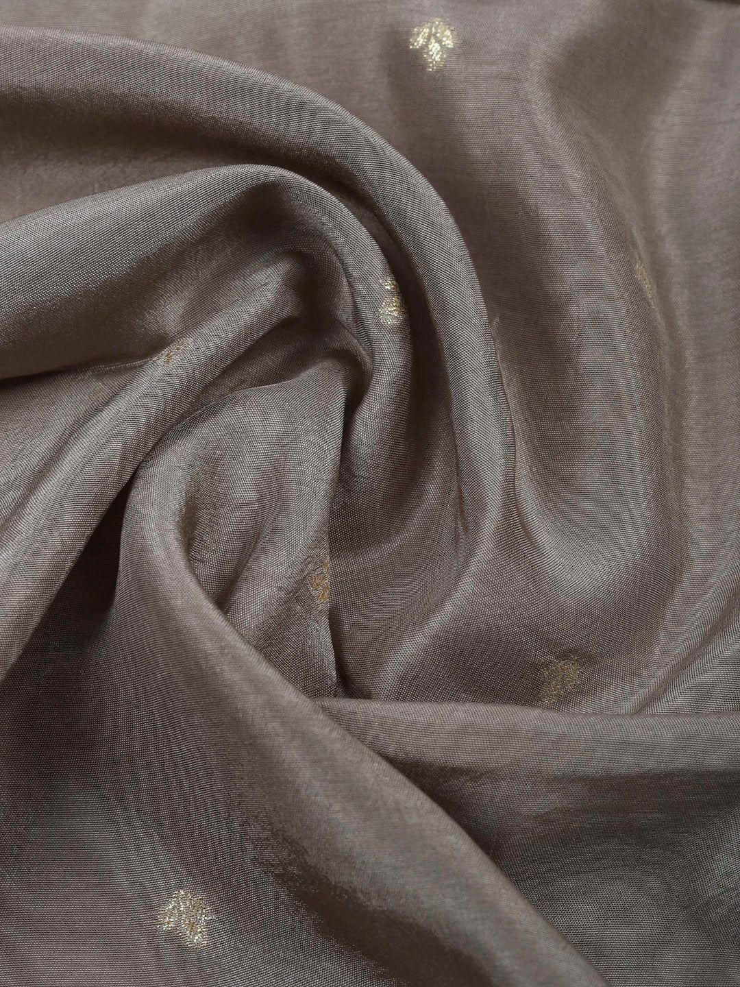 Grey Woven Design Art Silk Unstitched Dress Material
