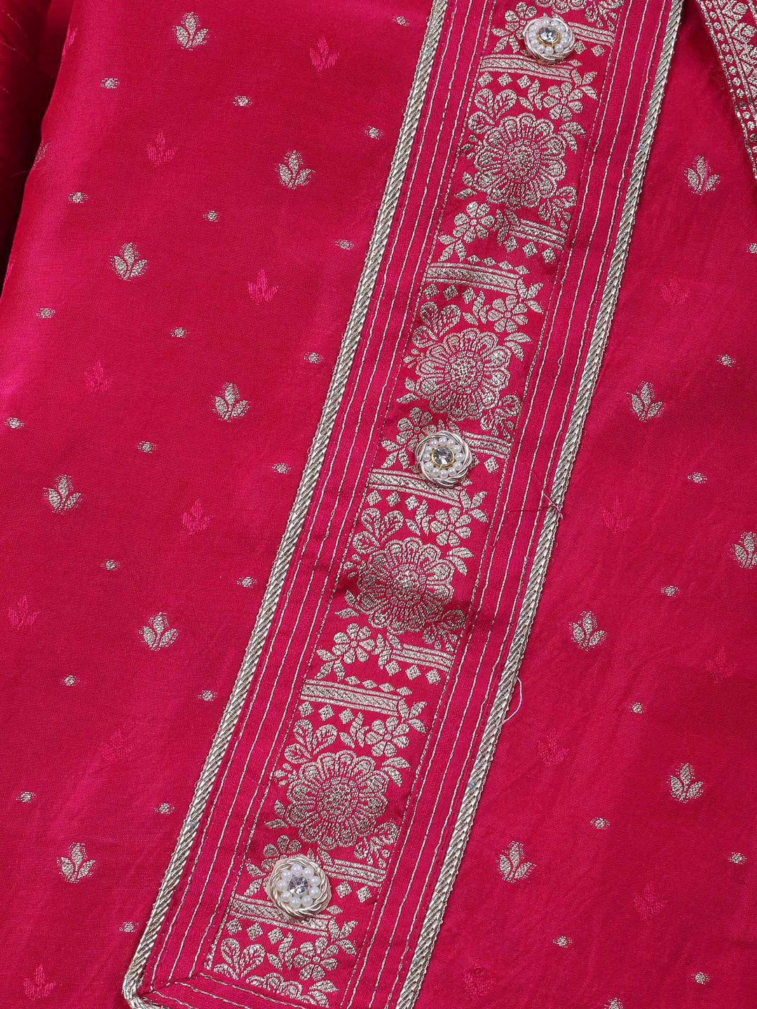 Rani Woven Design Art Silk Unstitched Dress Material