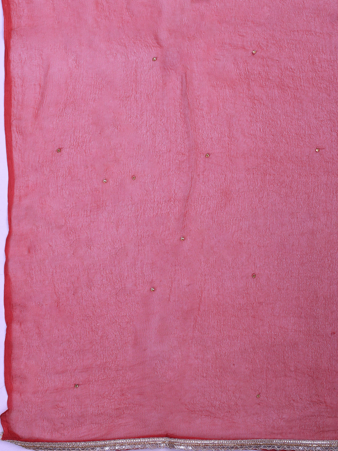Brick Chanderi Woven Design Unstitched Dress Material