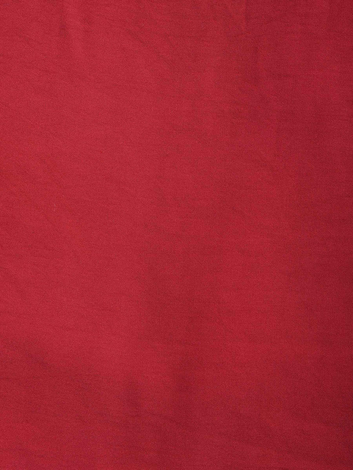 Brick Chanderi Woven Design Unstitched Dress Material