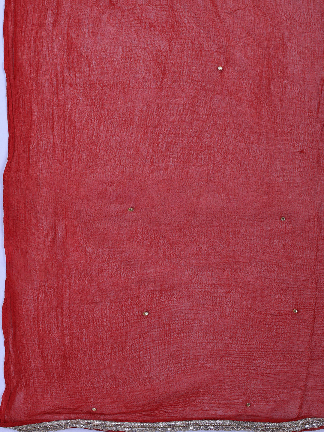 Maroon Chanderi Woven Design Unstitched Dress Material