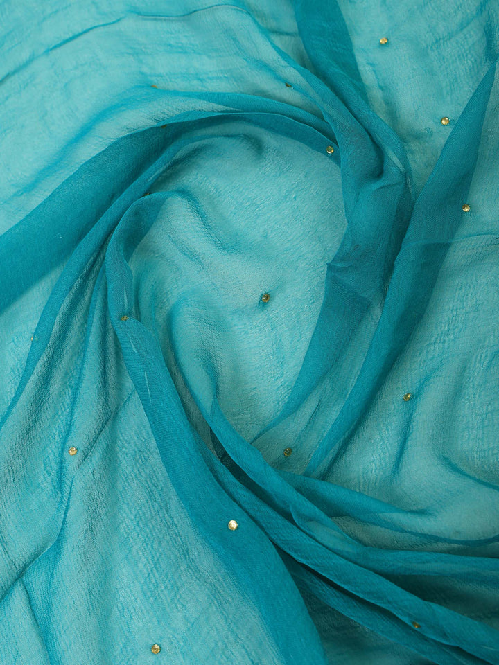 Rama-Green Chanderi Woven Design Unstitched Dress Material