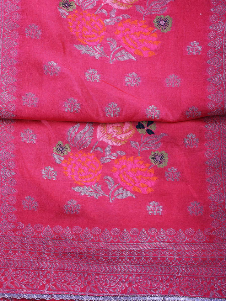 Rani Chanderi Woven Design Unstitched Dress Material