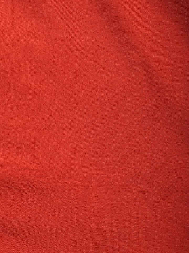 Rust Chanderi Woven Design Unstitched Dress Material
