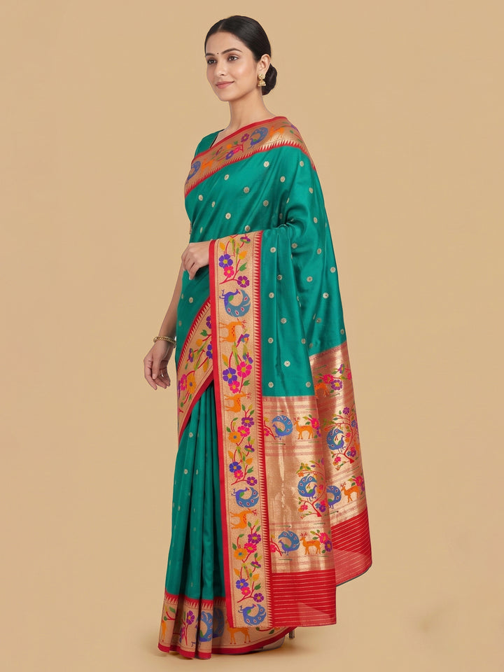 Blue Woven Design Art Silk Saree