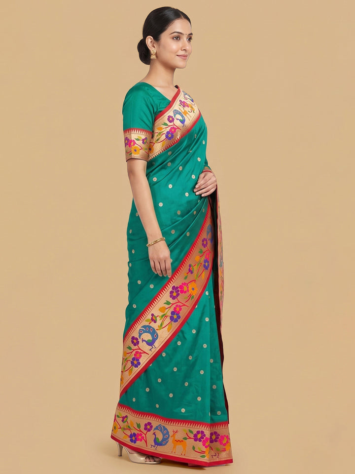 Blue Woven Design Art Silk Saree