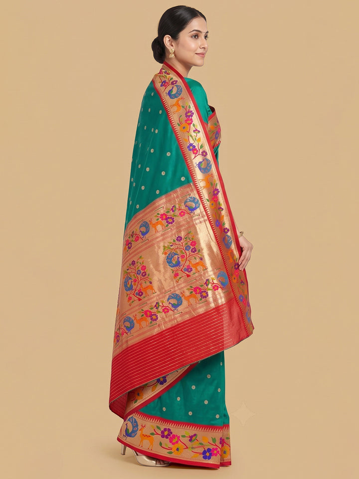 Blue Woven Design Art Silk Saree