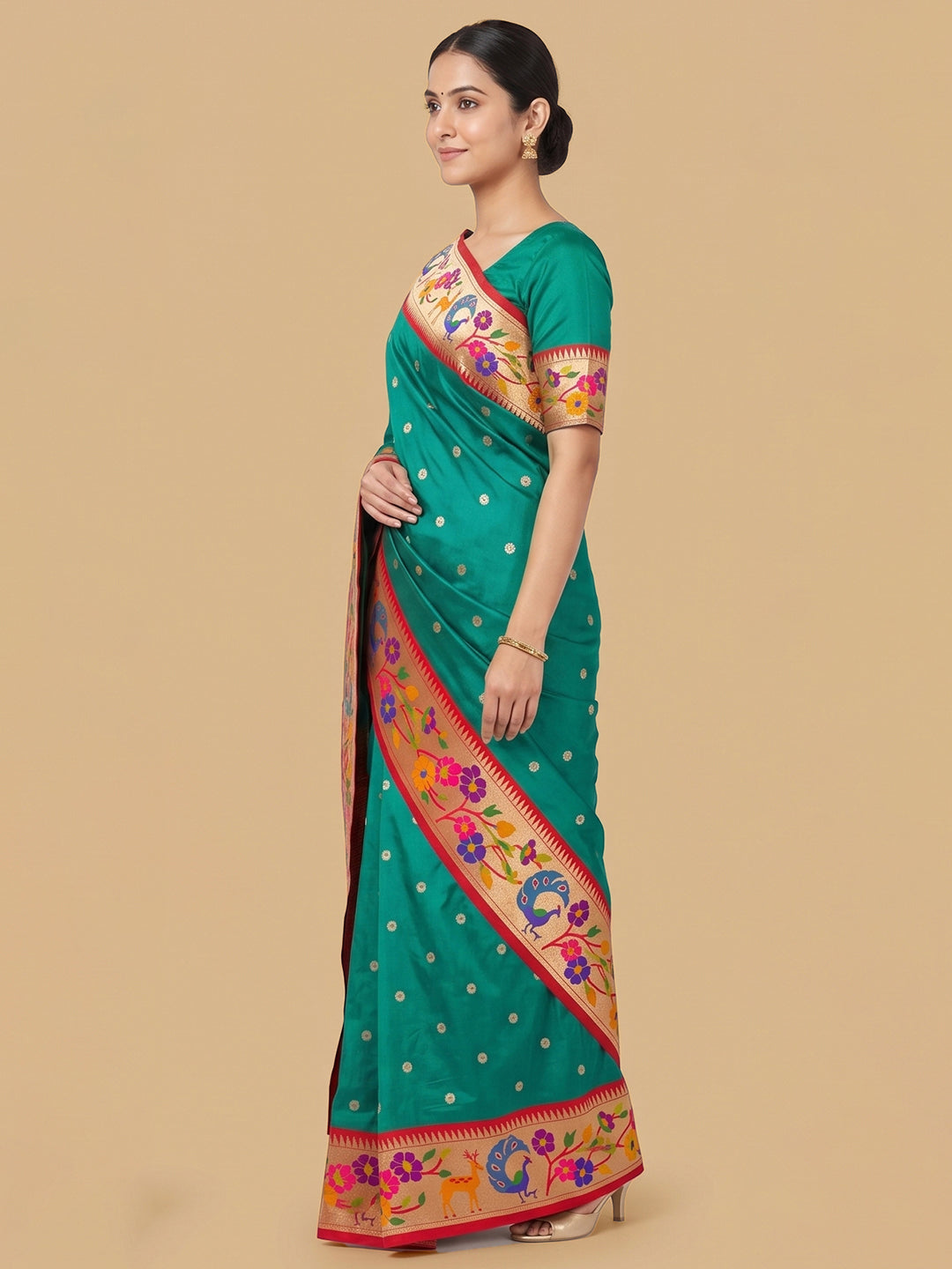 Blue Woven Design Art Silk Saree