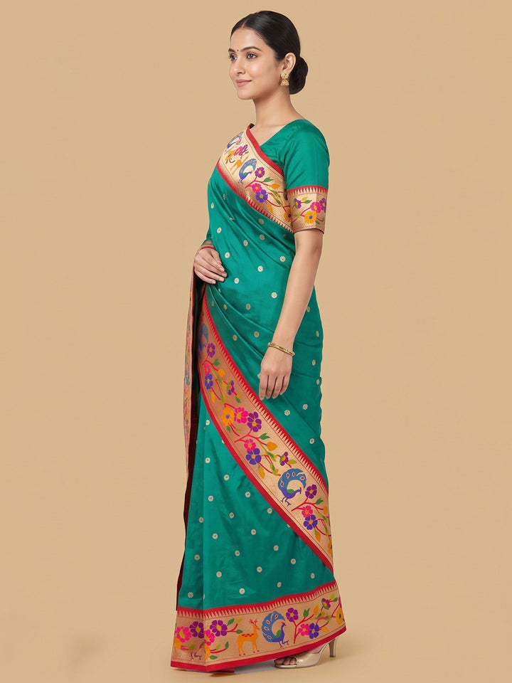 Blue Woven Design Art Silk Saree