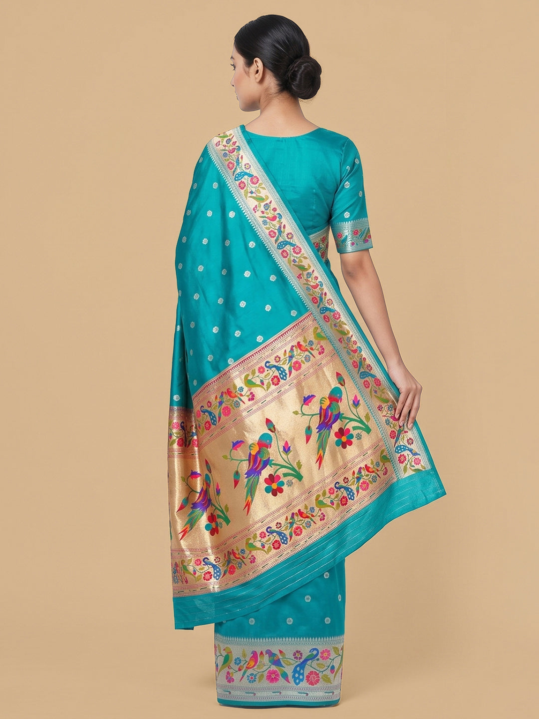 Blue Woven Design Art Silk Saree