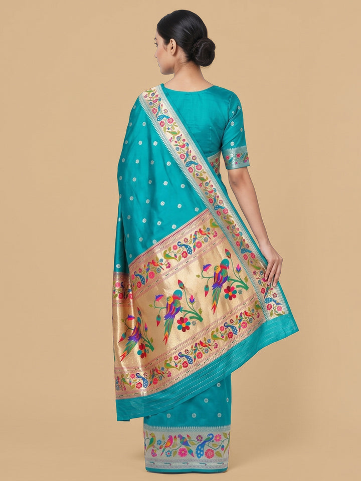 Blue Woven Design Art Silk Saree