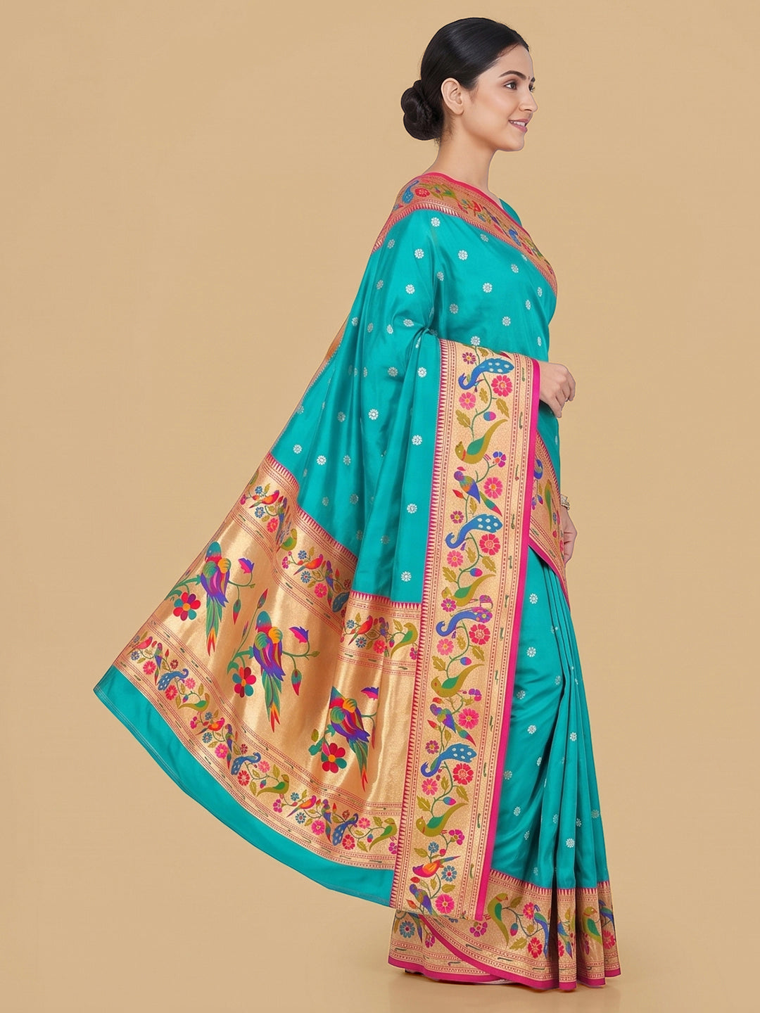 Blue Woven Design Art Silk Saree