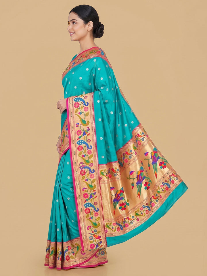 Blue Woven Design Art Silk Saree