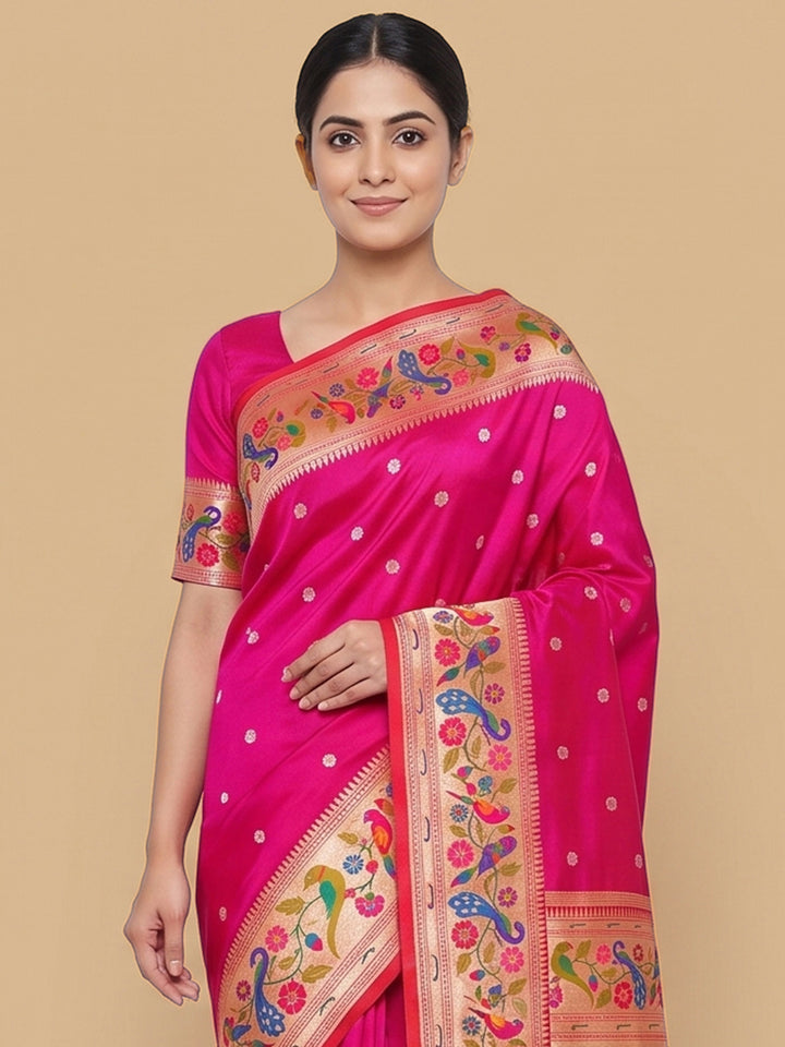 Rani Woven Design Art Silk Saree